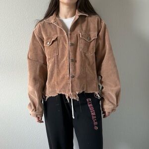 Tan Corduroy Denim Jacket